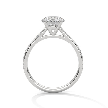 Impressive Round Lab Grown Diamond Ring For Women
