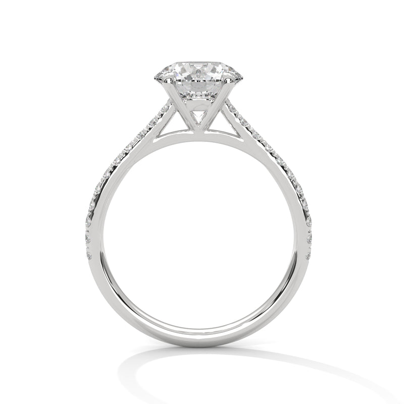 Impressive Round Lab Grown Diamond Ring For Women