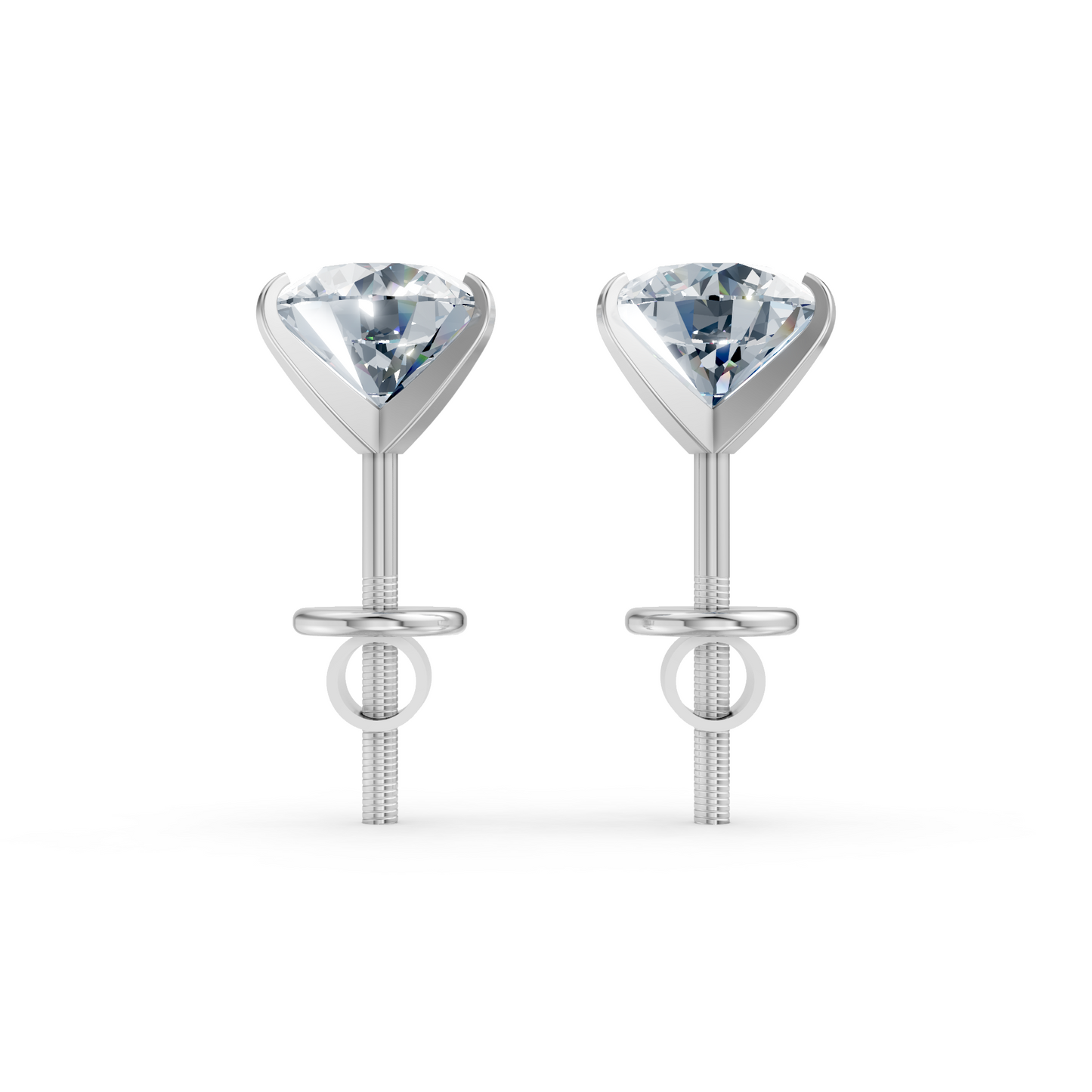 Bond of Brilliance – 60 Pointer Solitaire Stud Earrings