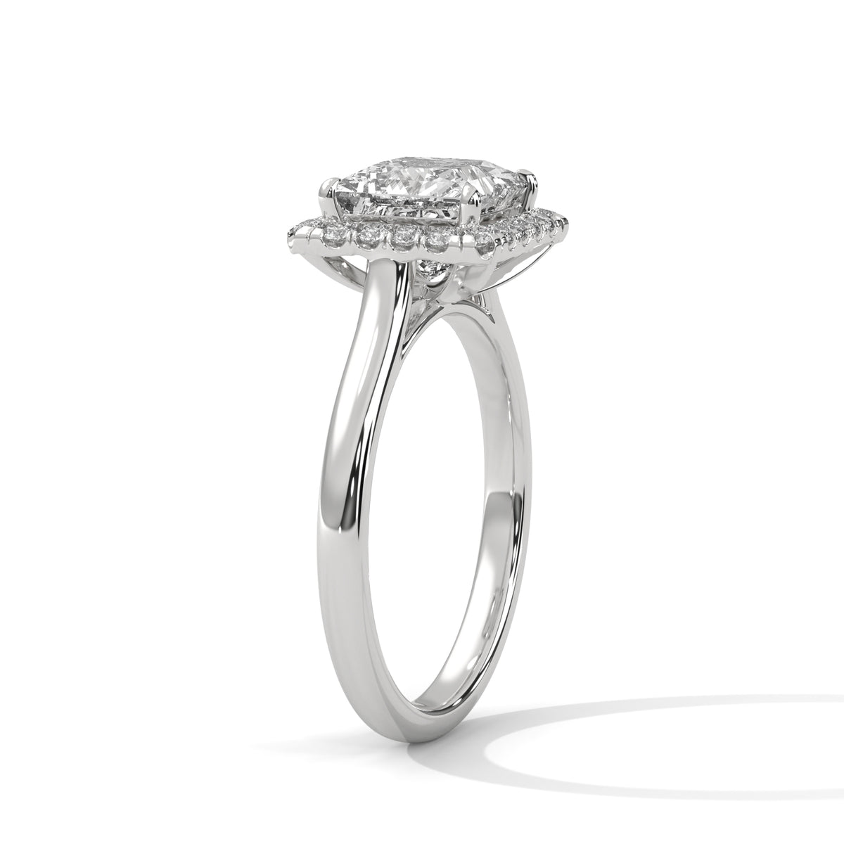 Regal Princess Cut Lab Grown Diamond Halo Ring – Engagement & Anniversary Ring  for Women