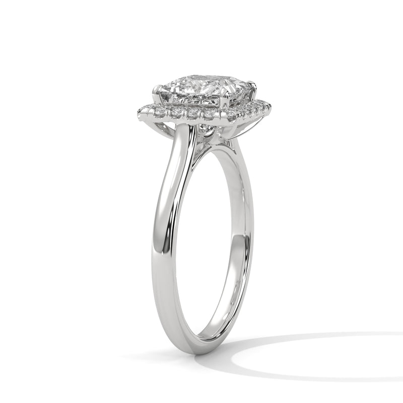 Regal Princess Cut Lab Grown Diamond Halo Ring – Engagement & Anniversary Ring  for Women