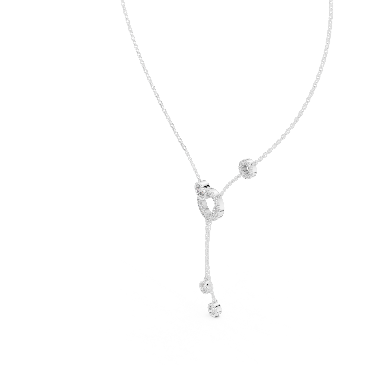 Lariat Drop Lab Diamond Necklace– Designer Charm Chain for Women | Luxury Elegant Jewelry for Gifting