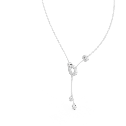 Lariat Drop Lab Diamond Necklace– Designer Charm Chain for Women | Luxury Elegant Jewelry for Gifting