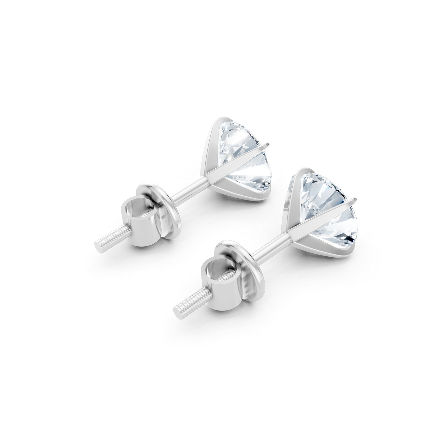Everyday Glow – 20 Cent Solitaire Lab Diamond Stud in 14KT White Gold