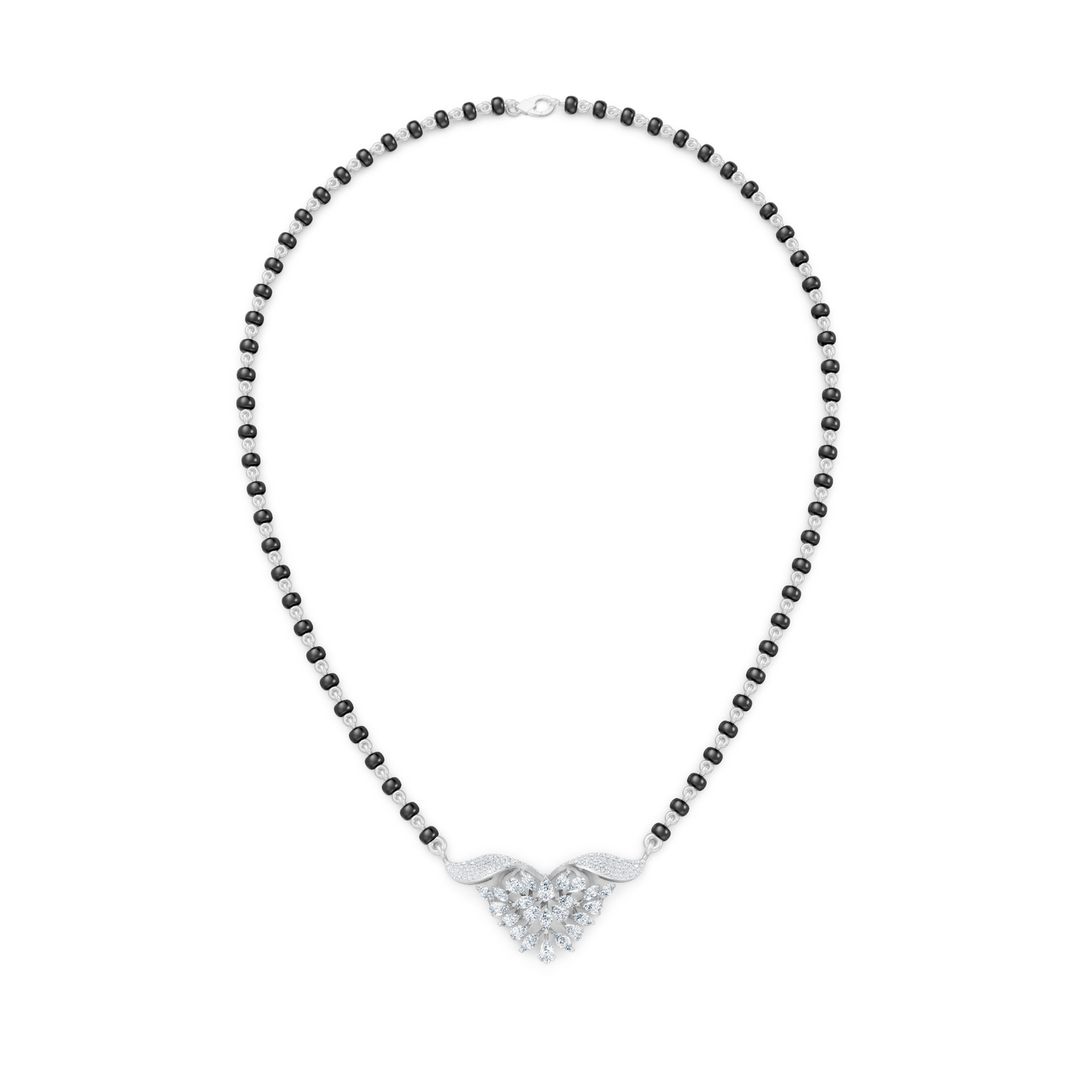 Hearts & Petals Lab Diamond Rich Look Mangalsutra For Women