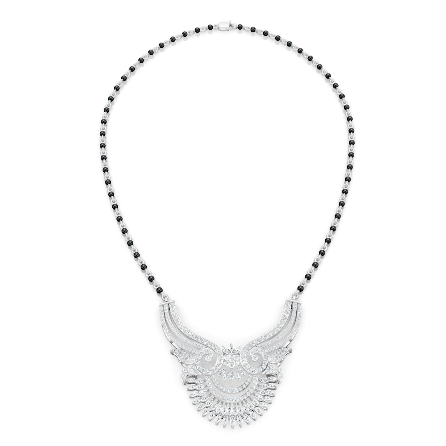 Maharani Style Grand Lab Diamond Bridal Mangalsutra For Women
