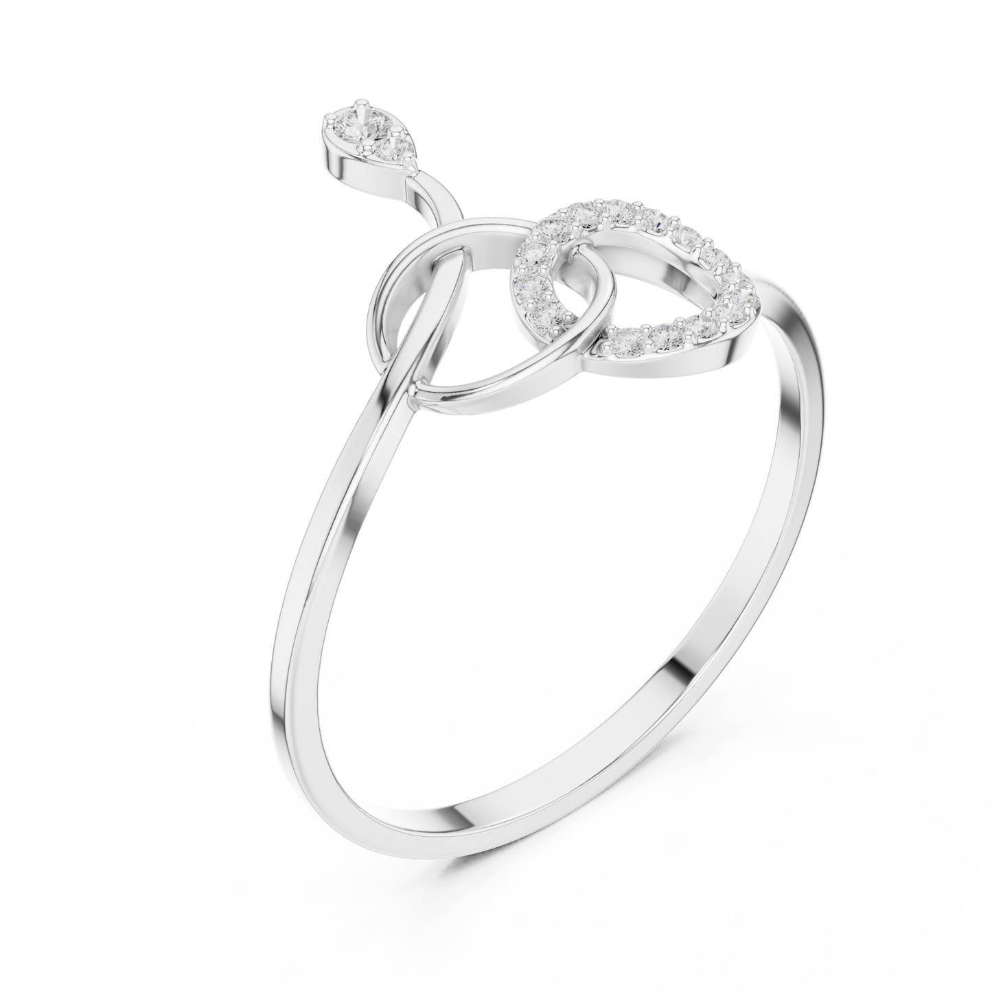 Infinity Knot Lab Grown Diamond Ring