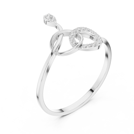 Infinity Knot Lab Grown Diamond Ring