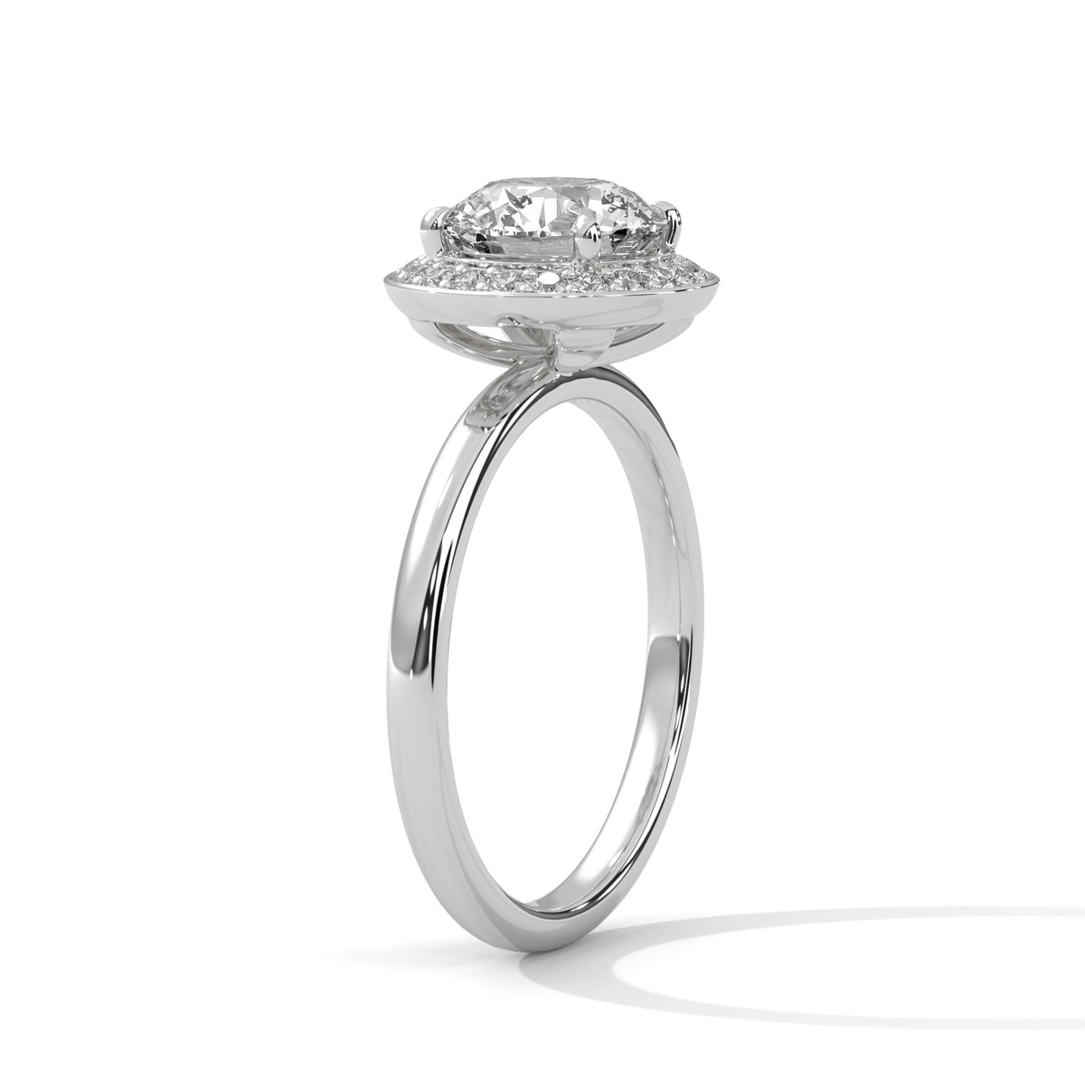 Ripple-Dazzle 2 Carat Round Solitaire Lab Grown Diamond Promise Ring