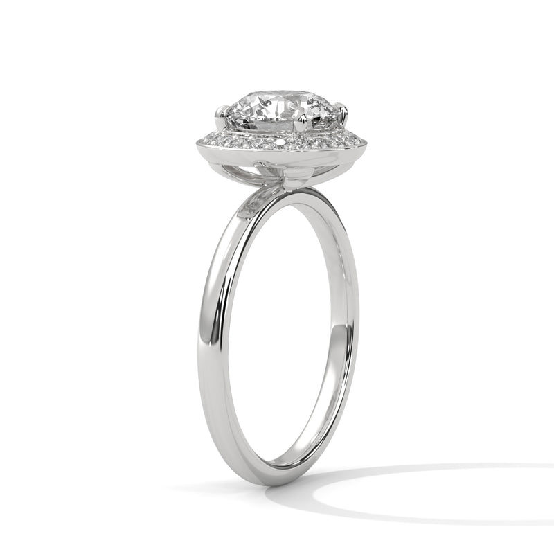 Ripple-Dazzle 2 Carat Round Solitaire Lab Grown Diamond Promise Ring