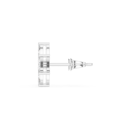 Four Petals Super Sparkling Lab Diamond Earrings