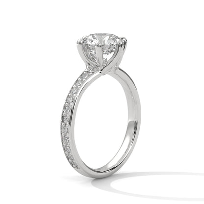 Modish 2 Carat Round Lab Grown Diamond Ring For Women