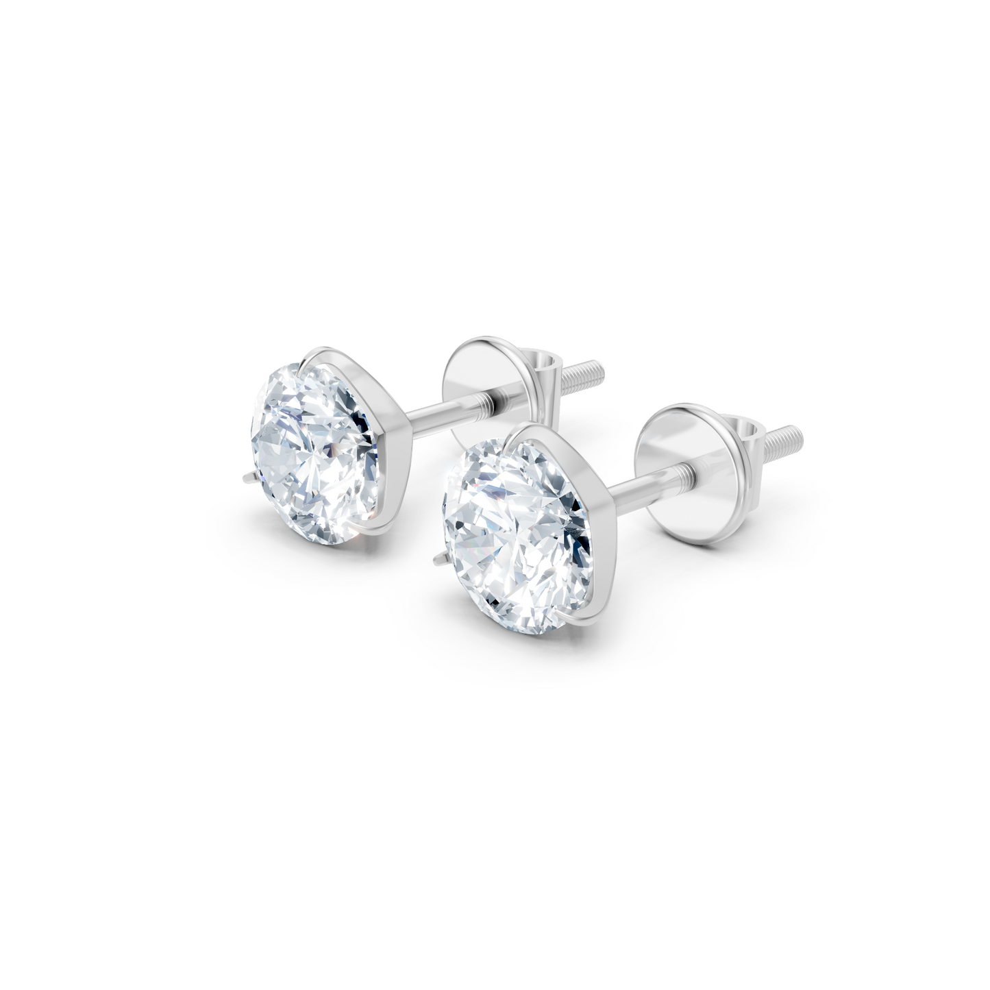 45 Cent Sparkle Solitaire Lab Diamond Studs – Rakhi Gift for Sister