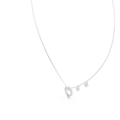 Heart Charm Lab Grown Diamond Necklace for Women | Love Pendant for Anniversary & Gift