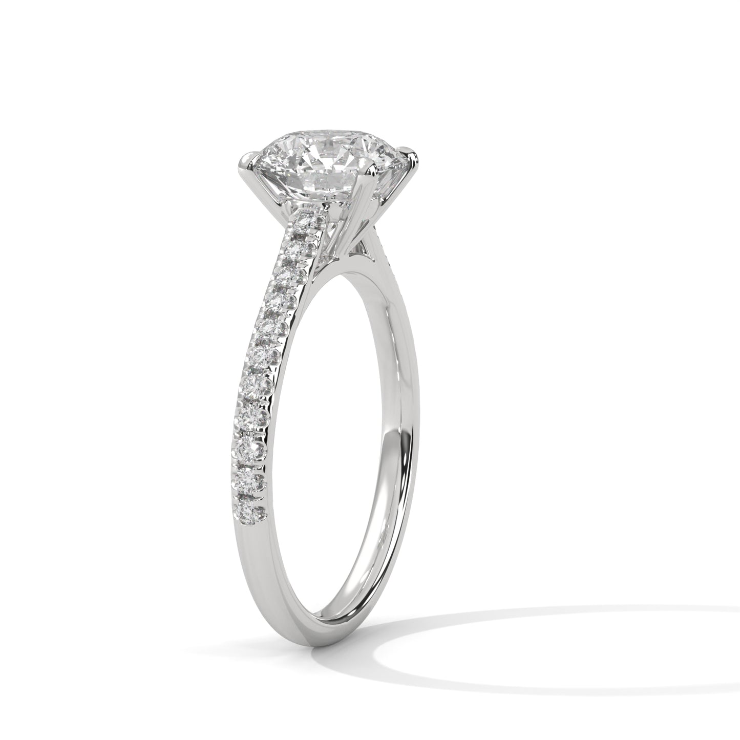 Impressive Round Lab Grown Diamond Ring For Women