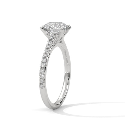 Impressive Round Lab Grown Diamond Ring For Women