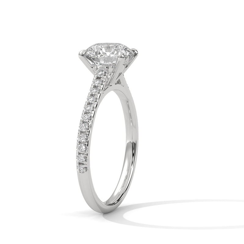 Impressive Round Lab Grown Diamond Ring For Women