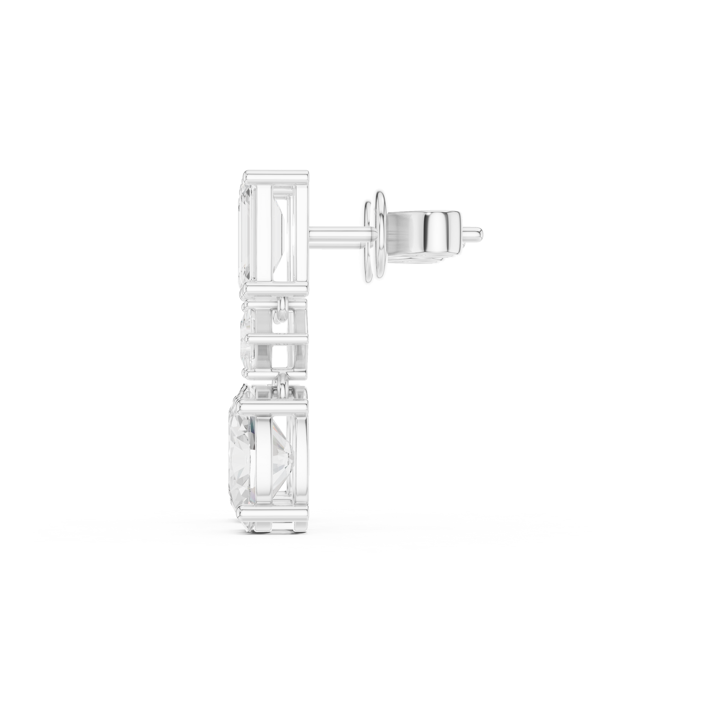 Trivelle Three Step Multi Shape Lab Diamond Earrings