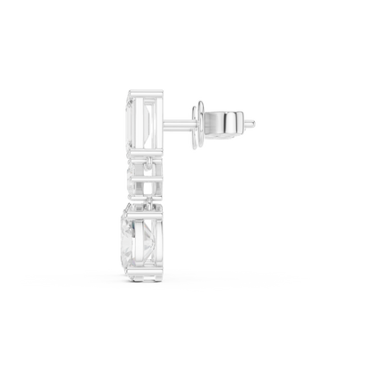 Trivelle Three Step Multi Shape Lab Diamond Earrings