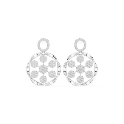 Heritage Bloom Lab Diamond Designer Earrings for Women