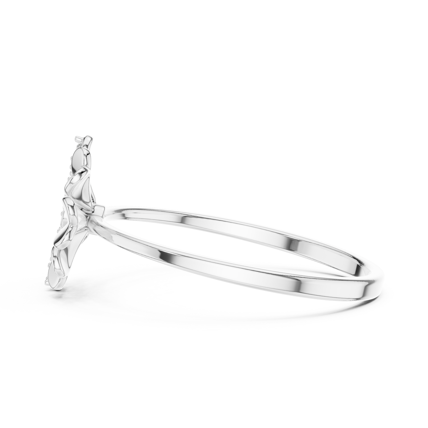 Eye Catchy Floral Shape Lab Created Diamond Ring For Women