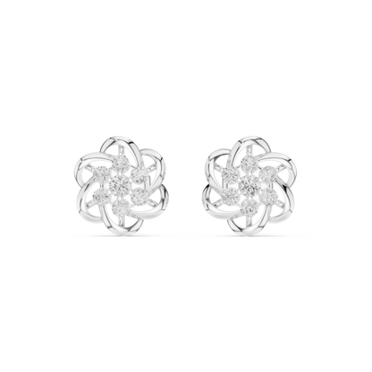 Celestera Floral Lab Diamonds Stud Earrings