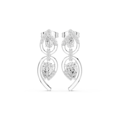 Angelic Beauty Curved Lab Diamond Earrings