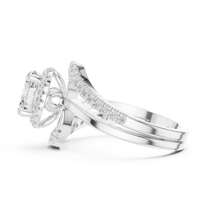Infinity Halo Solitaire Lab Diamond Engagement Ring