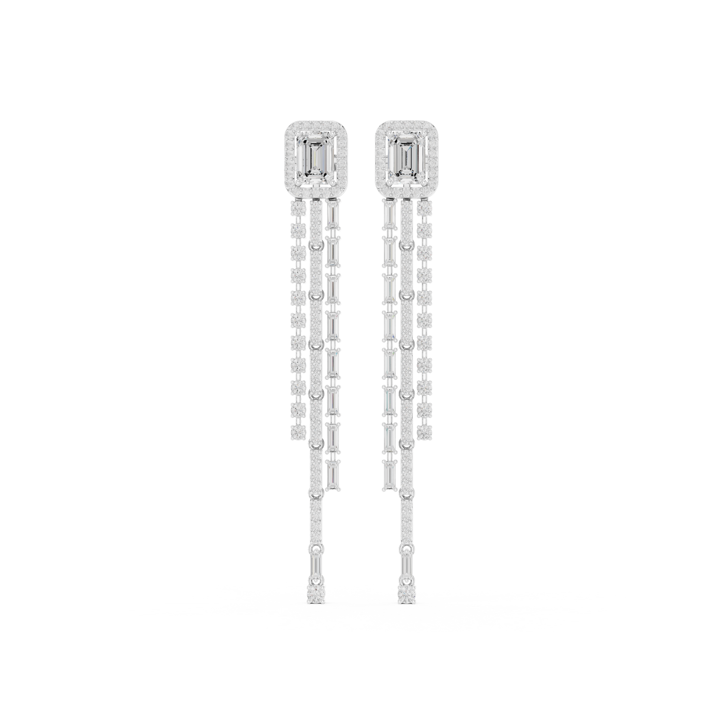 Long Drop Everglow Lab Diamond Dangler Earrings