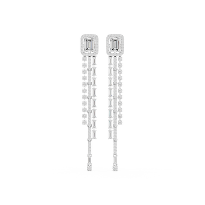 Long Drop Everglow Lab Diamond Dangler Earrings
