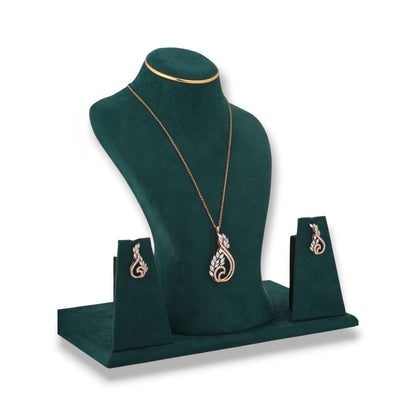 Paisley Lab Diamond Pendant Set in Rose Gold