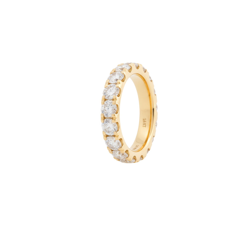 Classic Lab-Grown Diamond Eternity Band in Yellow Gold