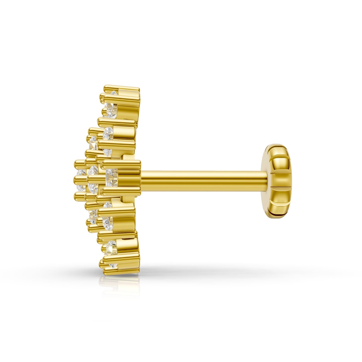 Magnificent 14K Yellow Gold Lab Diamond Constellation Nose Pin 0.22 Ct