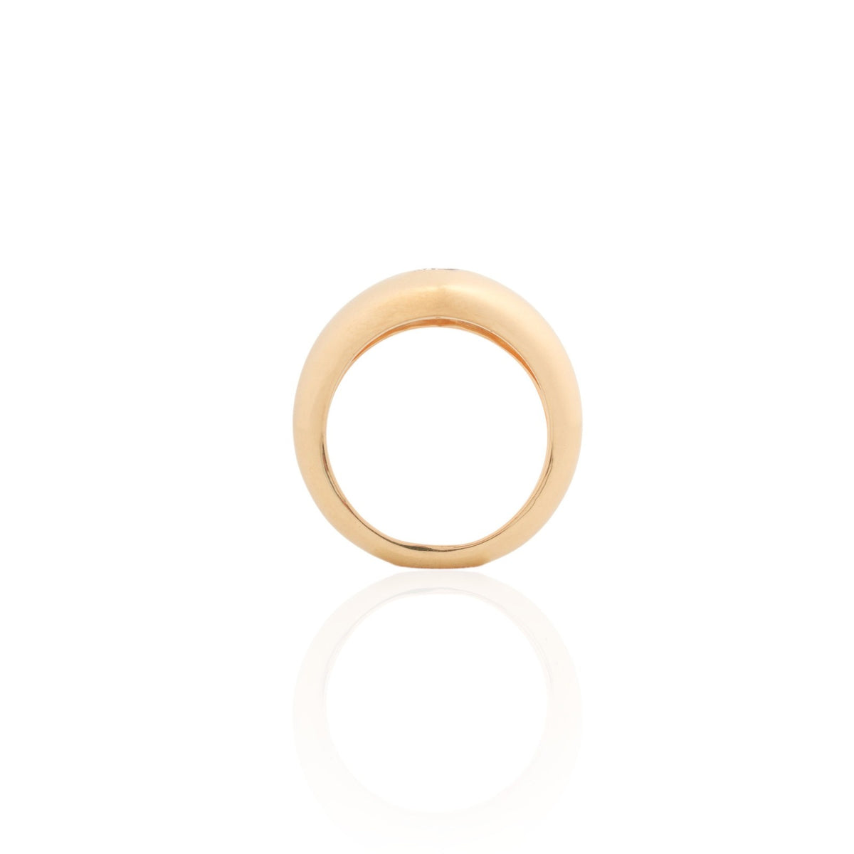 Bold Signet Lab-Grown Diamond Ring in Yellow Gold – view 2