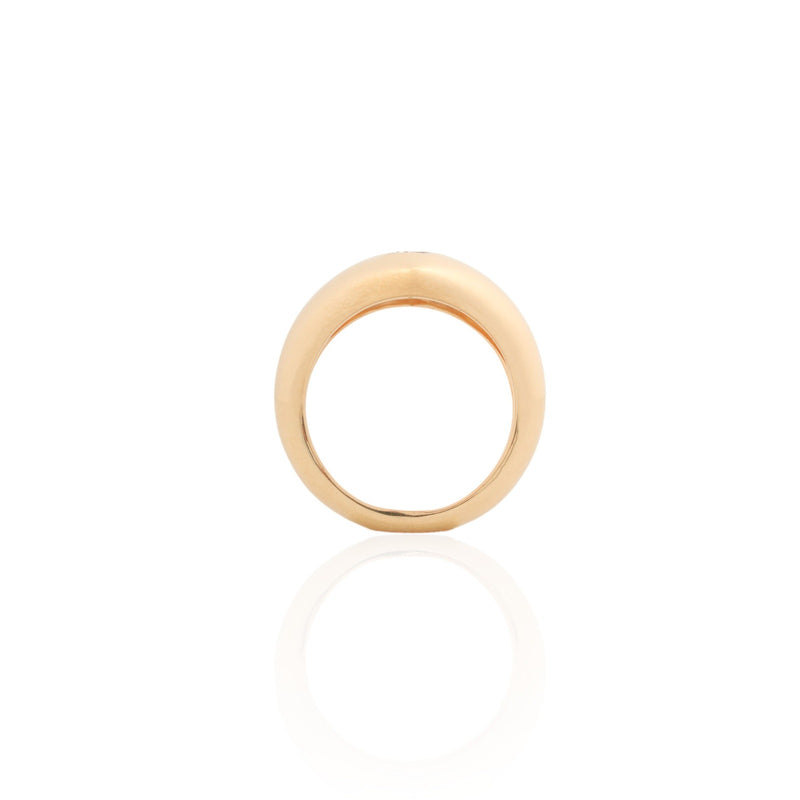 Bold Signet Lab-Grown Diamond Ring in Yellow Gold – view 2