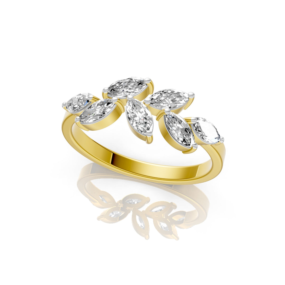 Petal Luxe Marquise Lab-Grown Diamond Statement Ring
