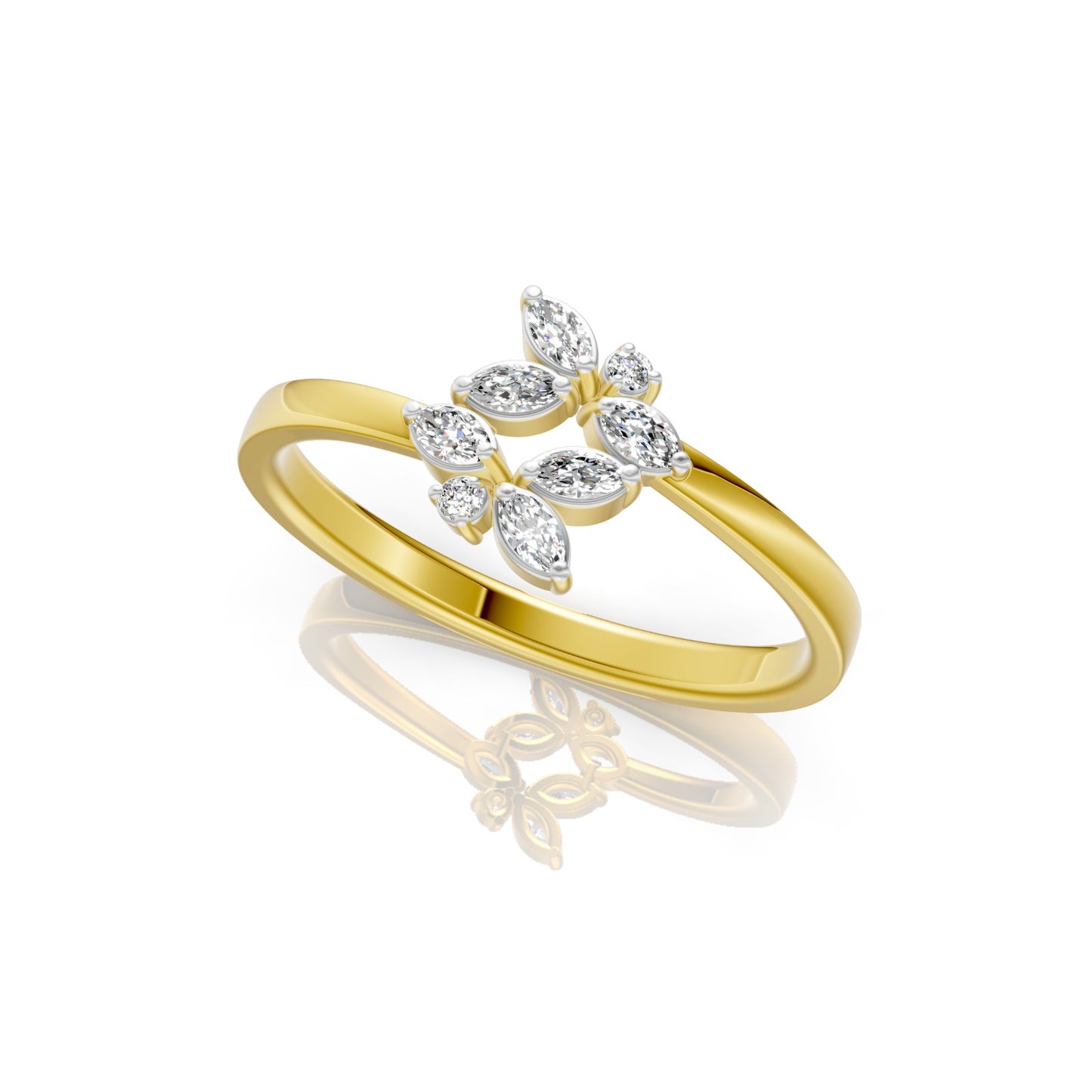 Floral Grace Lab Diamond Ring