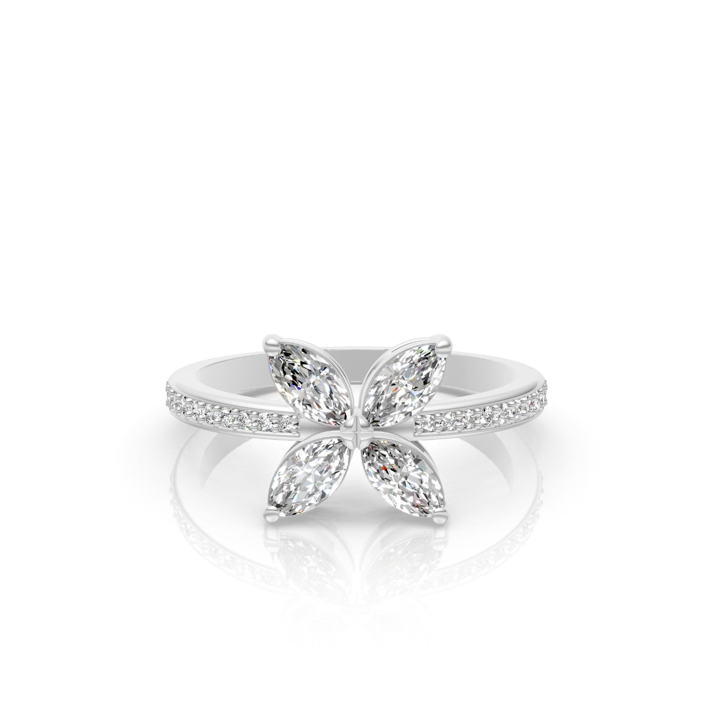 Eternal Bloom Lab Diamond Floral Ring