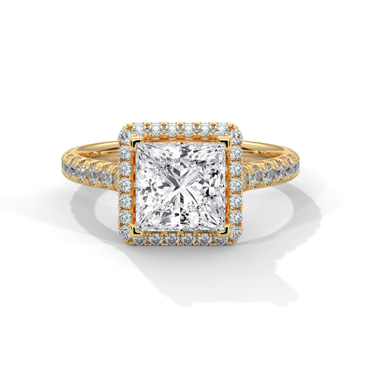 2 Carat Princess Cut Lab Grown Diamond Ring | Anniversary & Engagement Gifts for Women