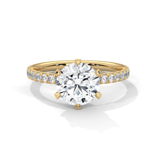 Everlure Classic Round Lab Diamond Ring – 2 Carat Solitaire Ring for Women