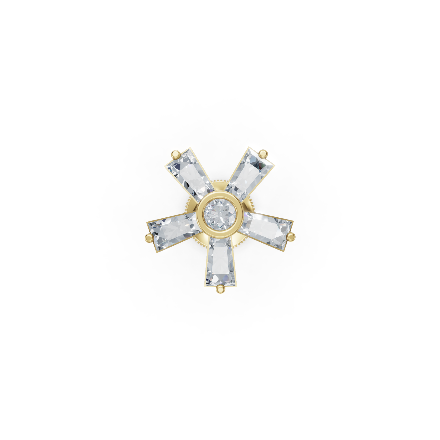 Geometric Floral Lab Diamond Nosepin