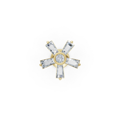 Geometric Floral Lab Diamond Nosepin