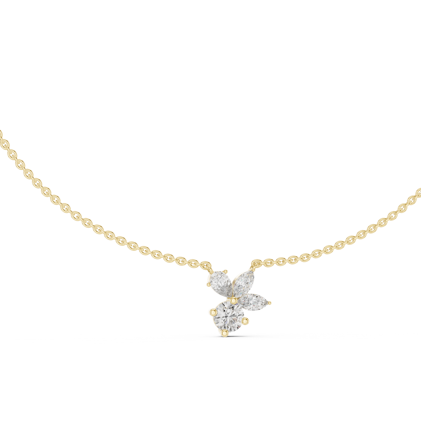 FloraLuxe Lab Diamond Pendant – Perfect Necklace For Teens & Women