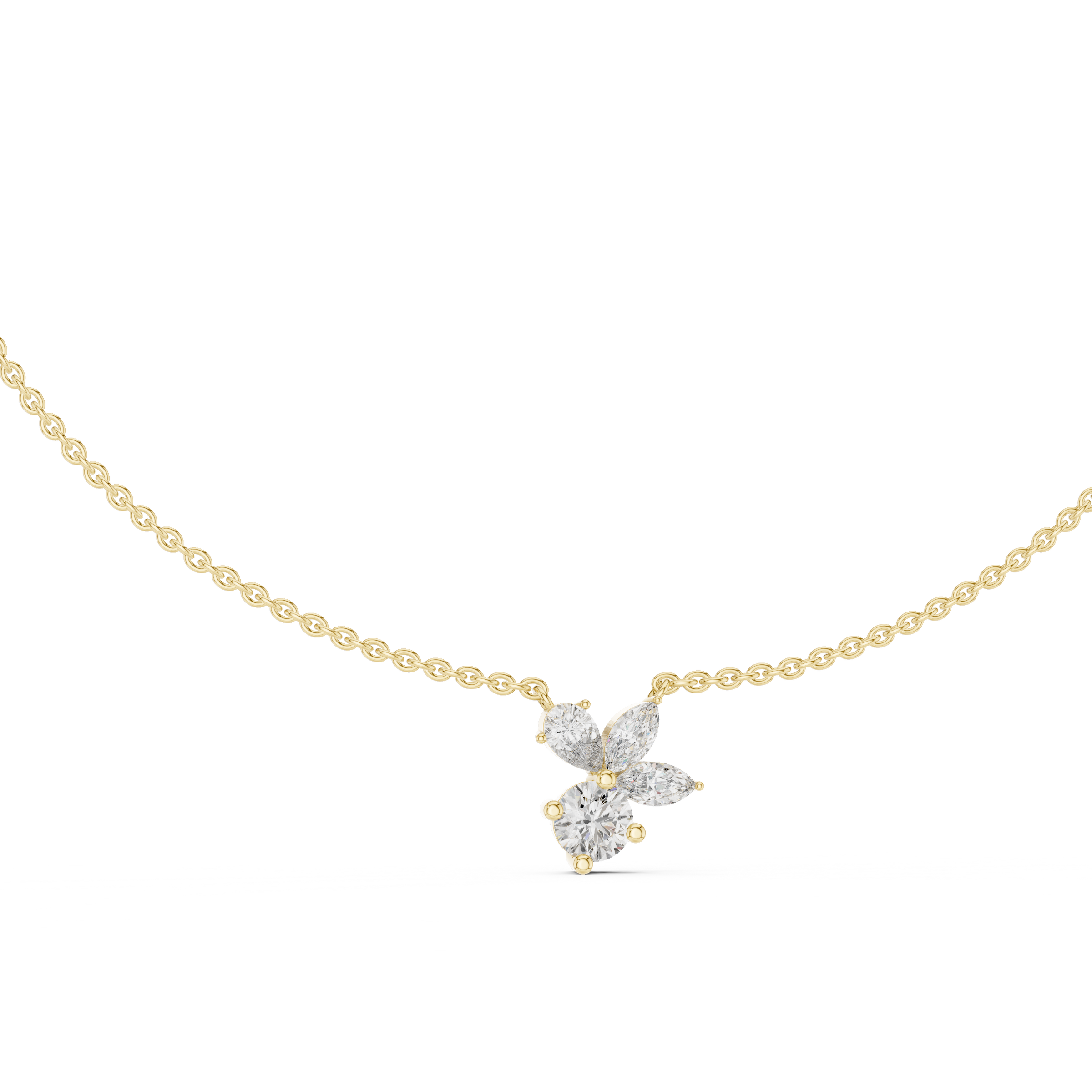 FloraLuxe Lab Diamond Pendant – Perfect Necklace For Teens & Women
