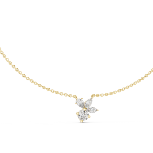 FloraLuxe Lab Diamond Pendant – Perfect Necklace For Teens & Women