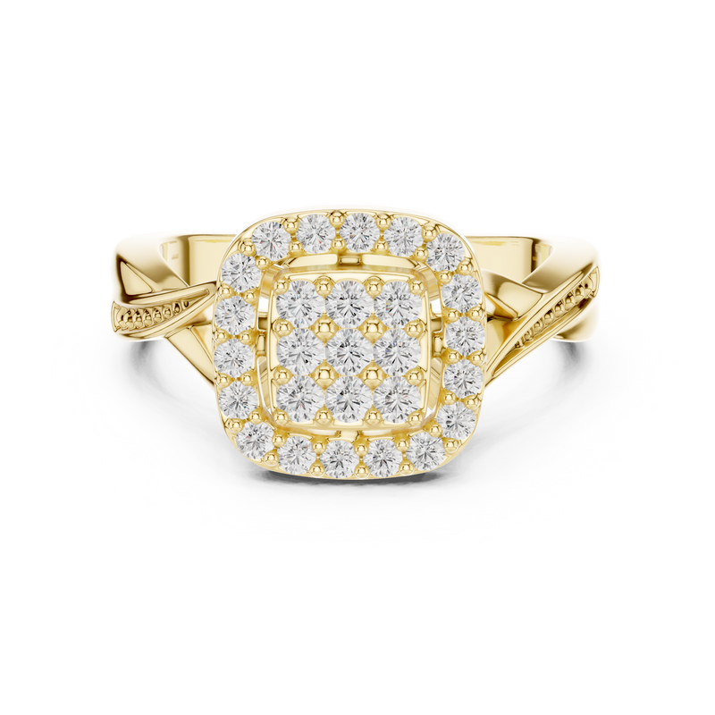 Queen’s Aura Lab Diamond Statement Halo Ring