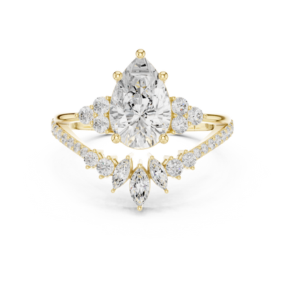 2 Carat Queens Crown Lab Grown Diamond Engagement Ring