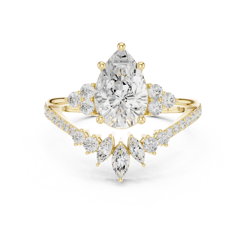 2 Carat Queens Crown Lab Grown Diamond Engagement Ring