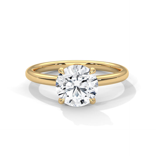 EternalGlow 2 Carat Round Lab Diamond Solitaire Ring – Timeless Sparkle for Her