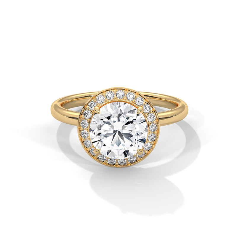 Ripple-Dazzle 2 Carat Round Solitaire Lab Grown Diamond Promise Ring